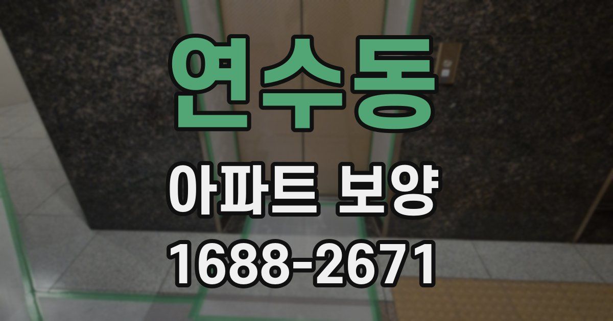 연수동 아파트 보양