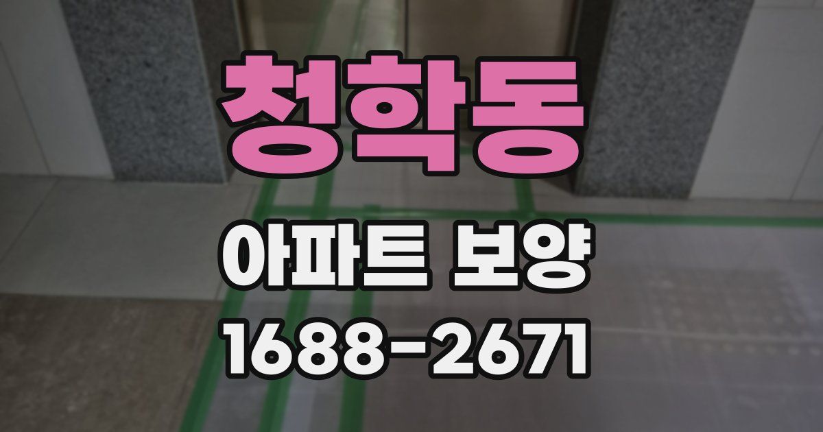 청학동 아파트 보양