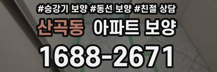 산곡동 아파트 보양