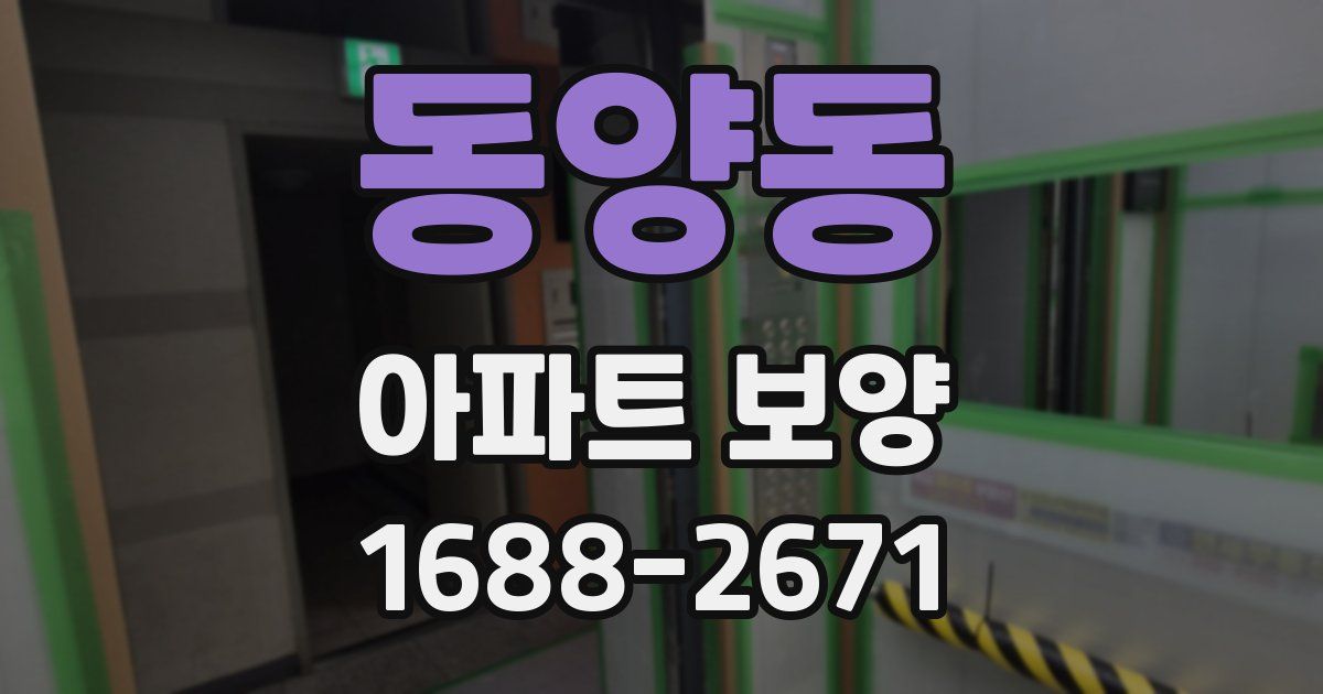 동양동 아파트 보양
