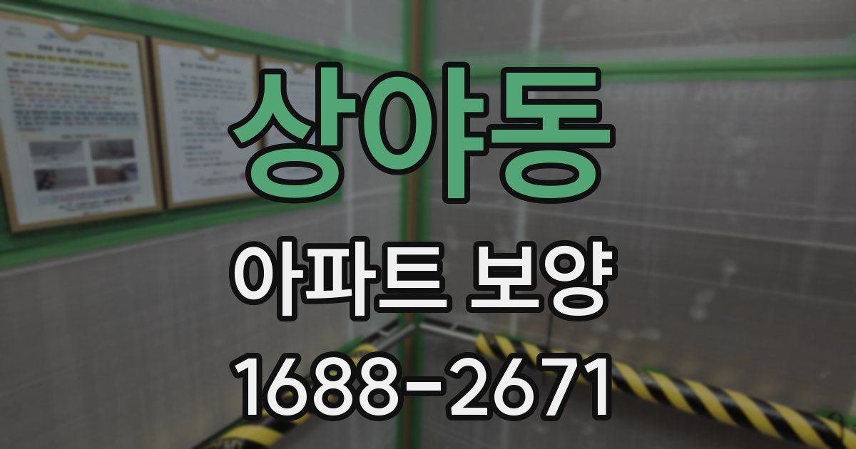 상야동 아파트 보양