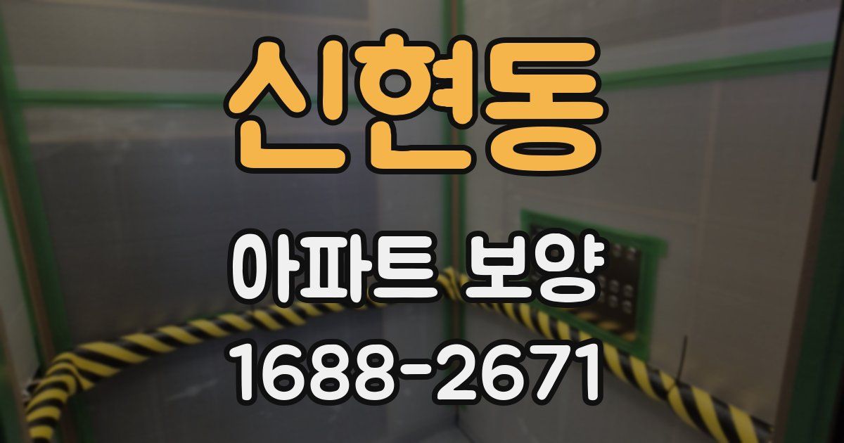 신현동 아파트 보양