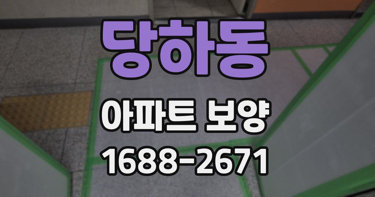 당하동 아파트 보양