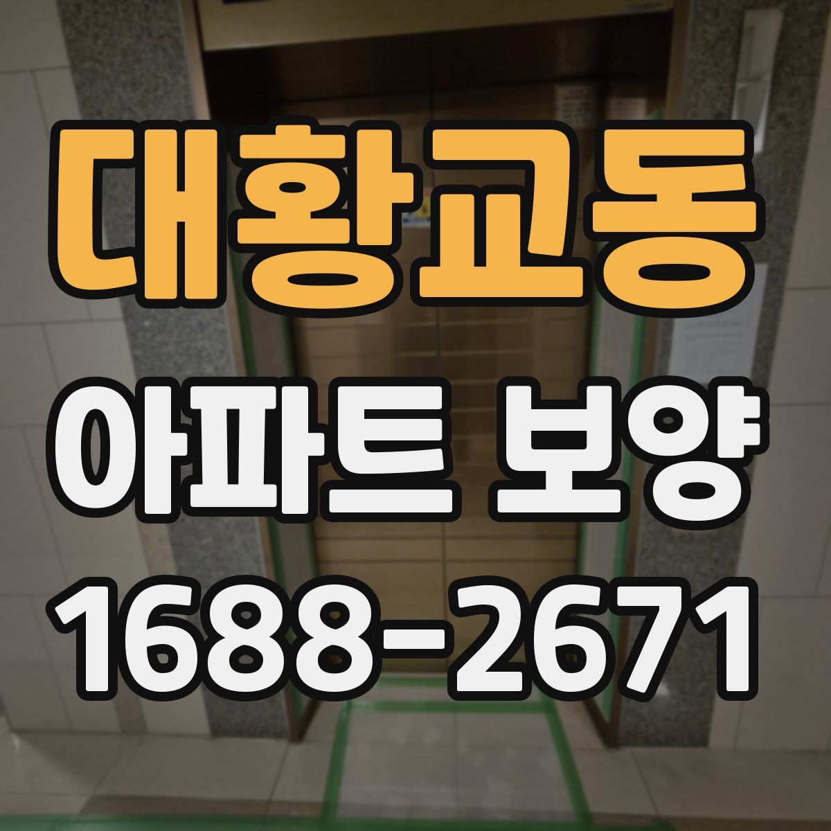 대황교동 아파트 보양