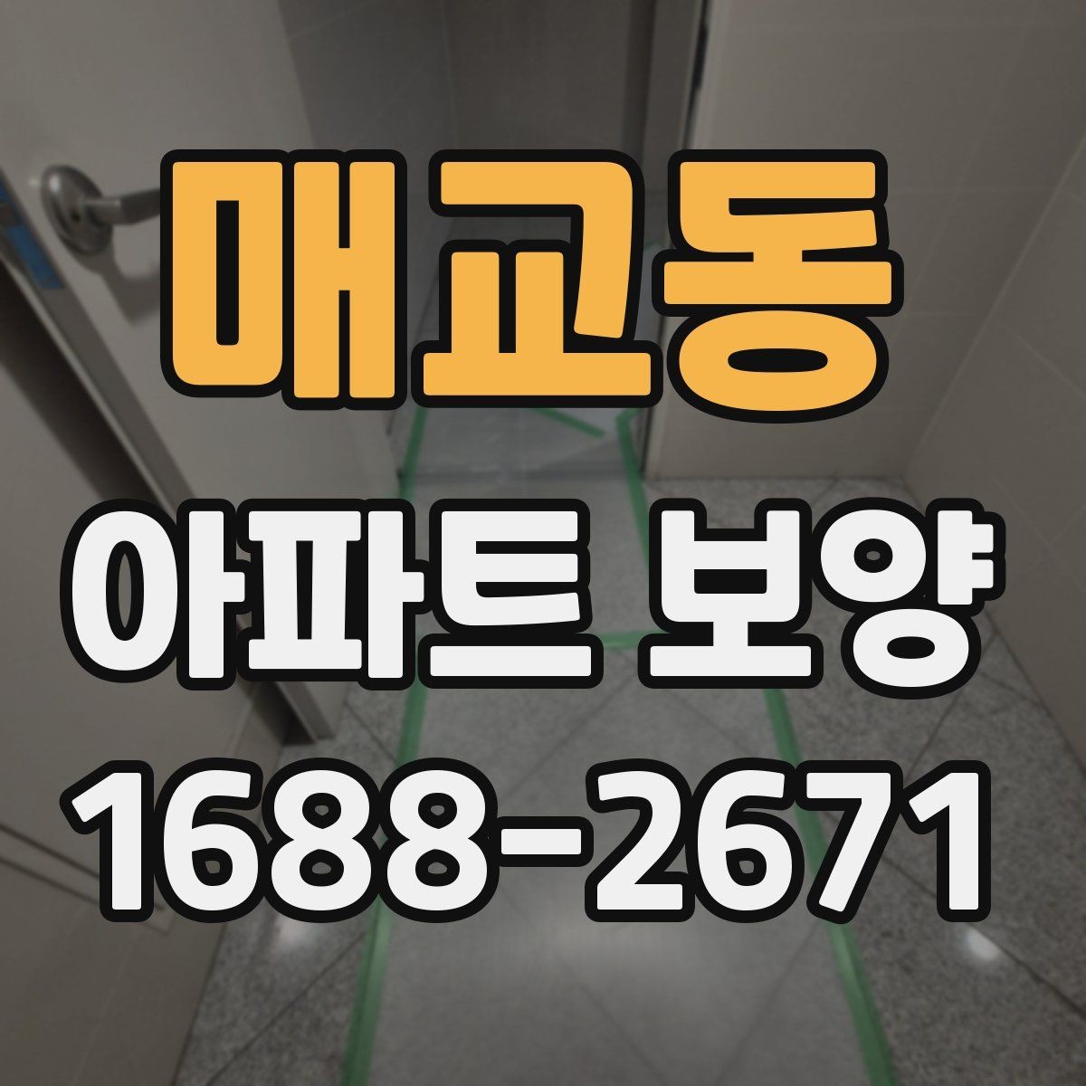 매교동 아파트 보양 계획을 세울 때 확인할 현장 조건