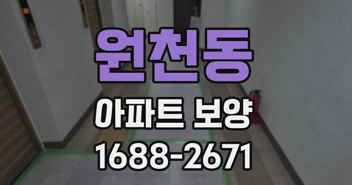 원천동 아파트 보양
