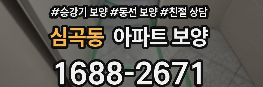 심곡동 아파트 보양