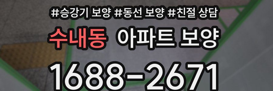 수내동 아파트 보양