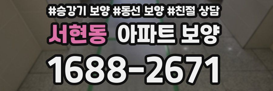 서현동 아파트 보양