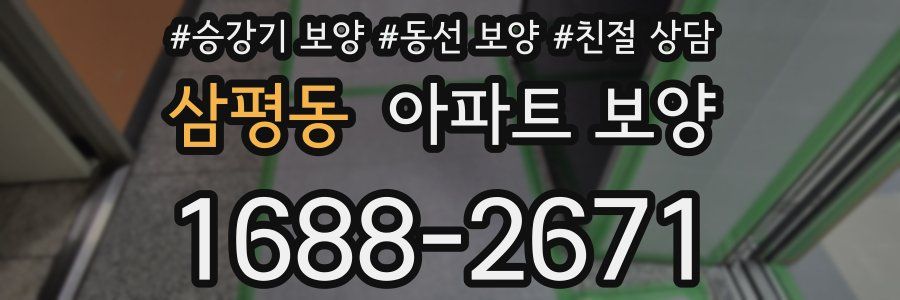 삼평동 아파트 보양