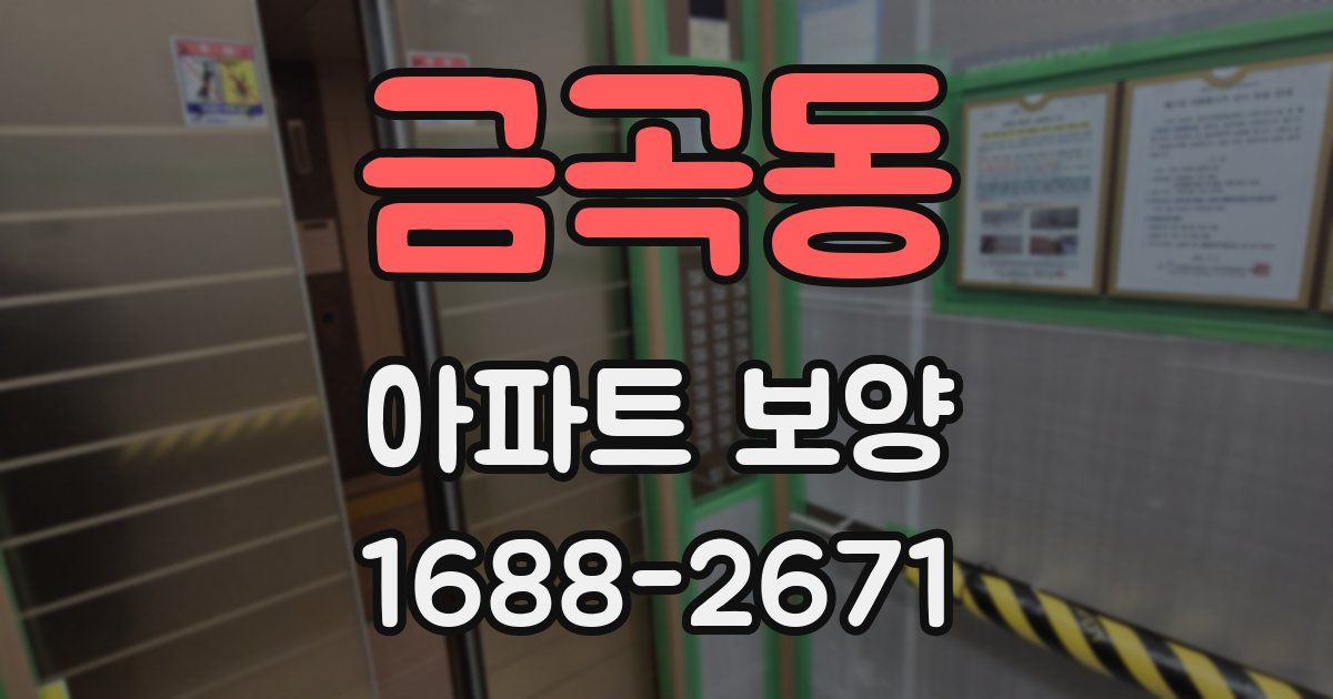 금곡동 아파트 보양