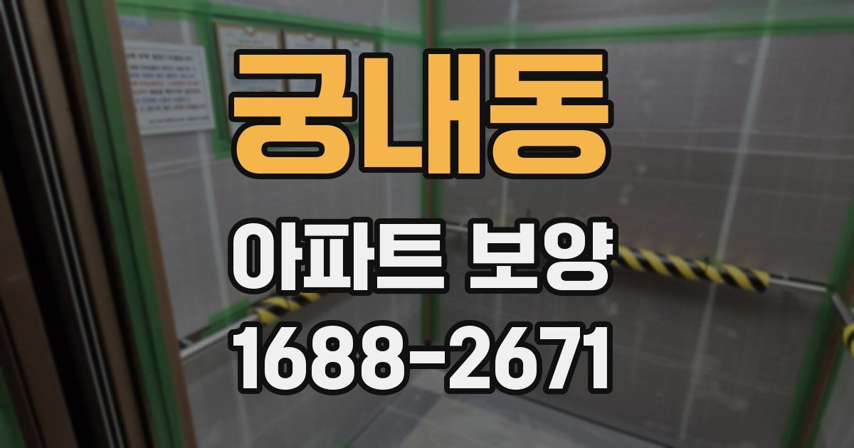 궁내동 아파트 보양