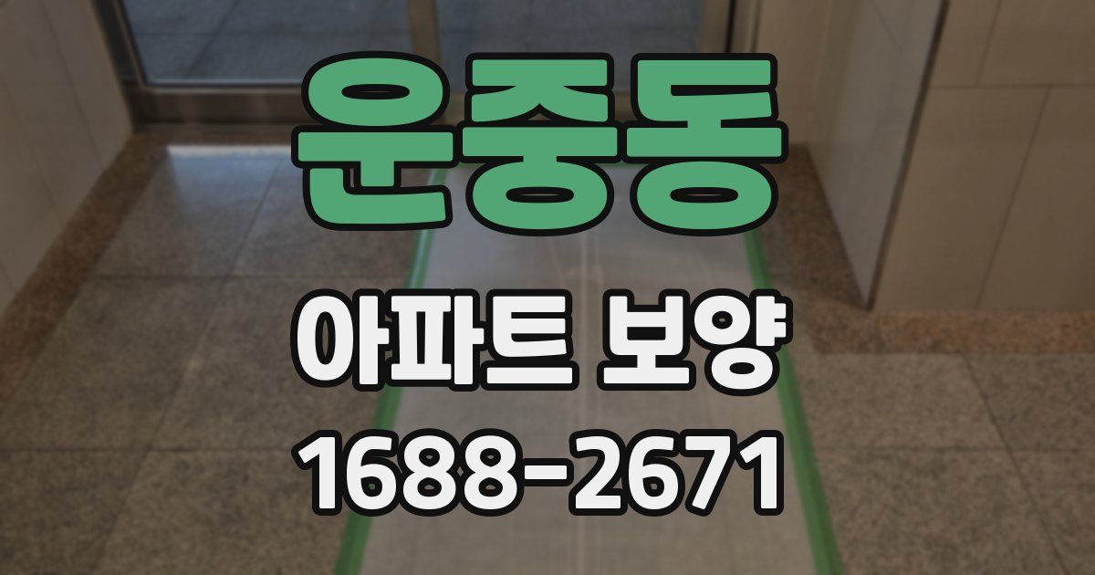 운중동 아파트 보양