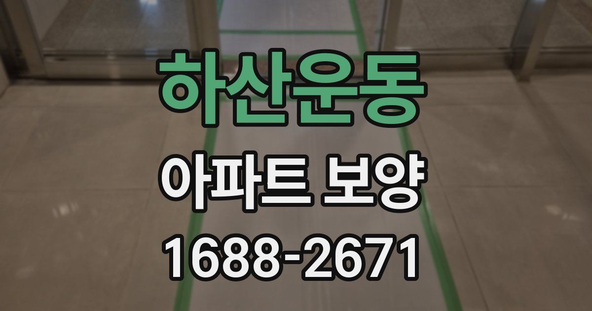 하산운동 아파트 보양