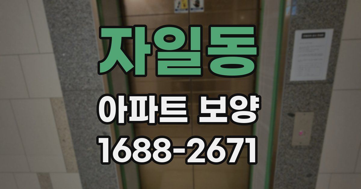 자일동 아파트 보양