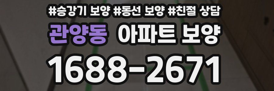 관양동 아파트 보양
