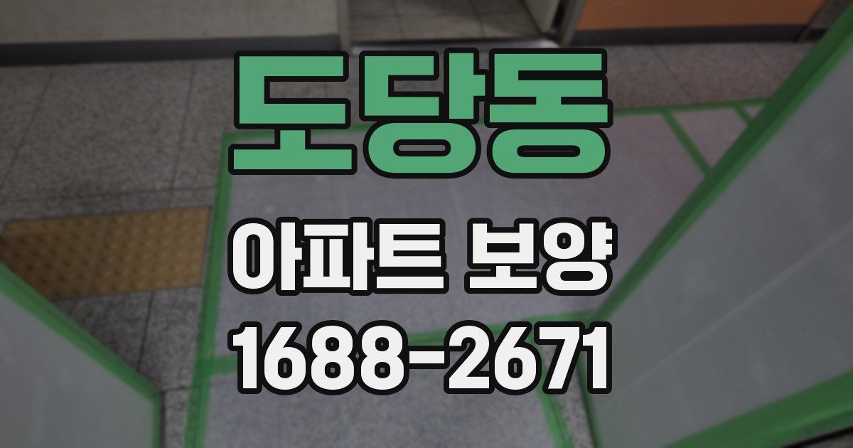 도당동 아파트 보양
