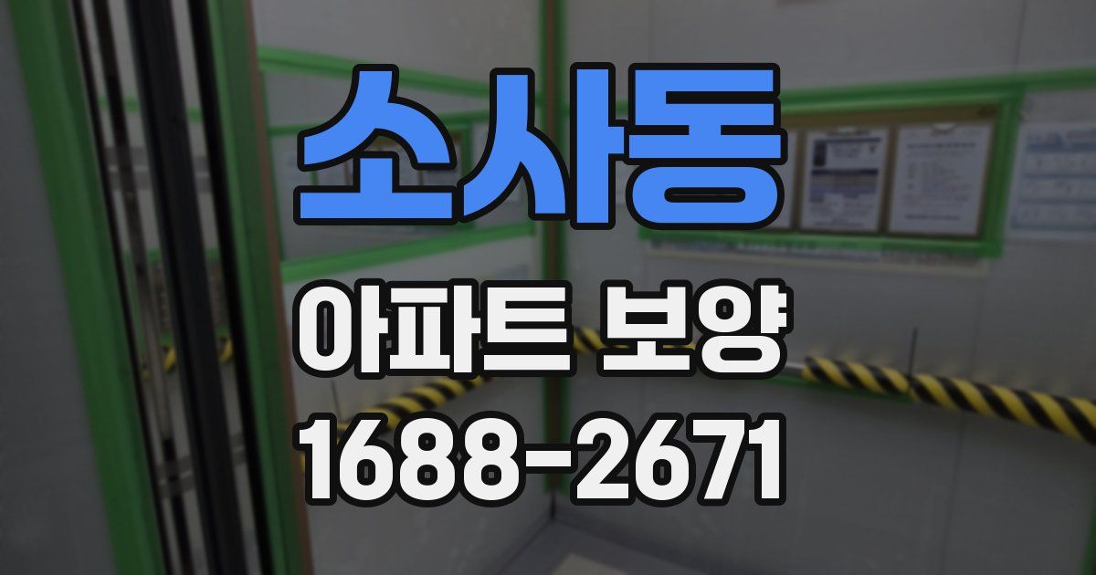 소사동 아파트 보양