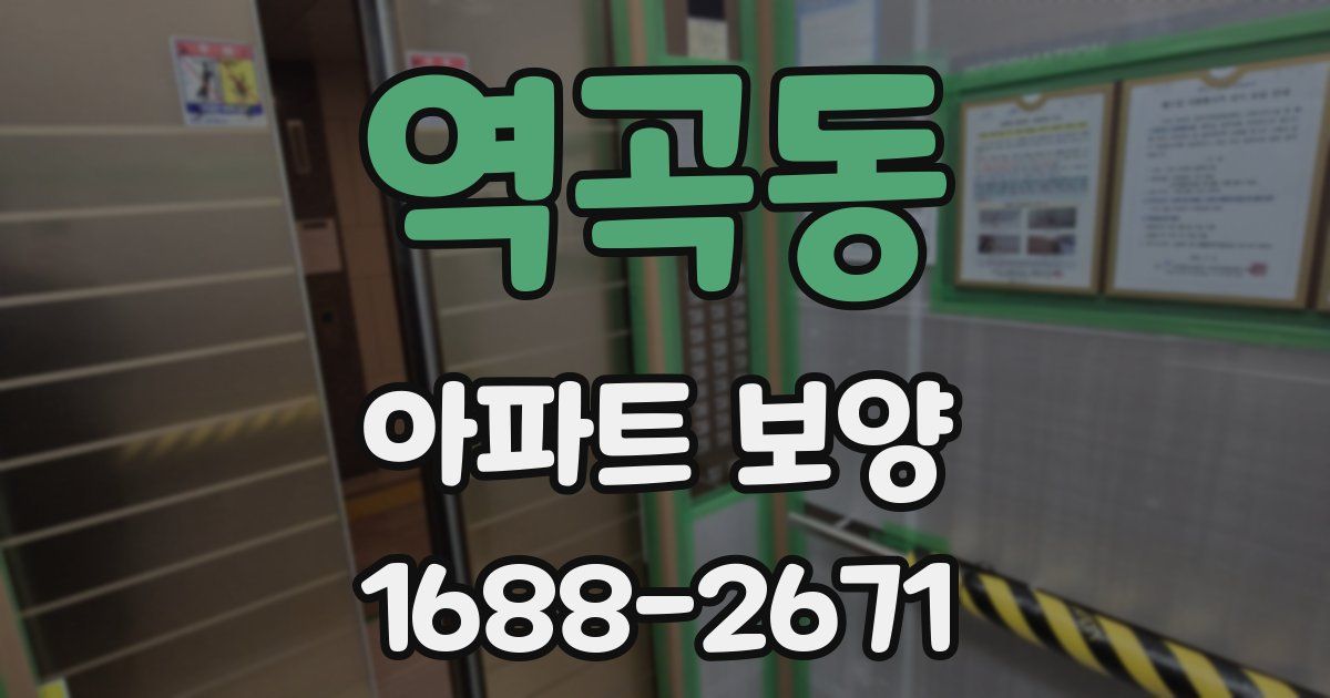 역곡동 아파트 보양