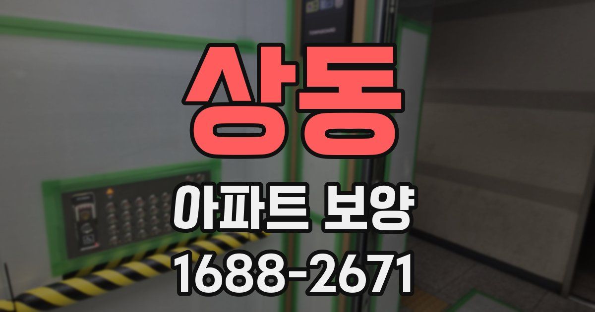 상동 아파트 보양