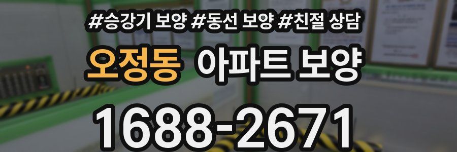 오정동 아파트 보양