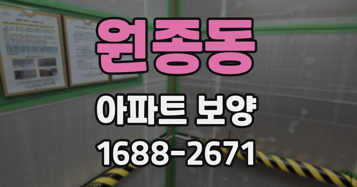 원종동 아파트 보양