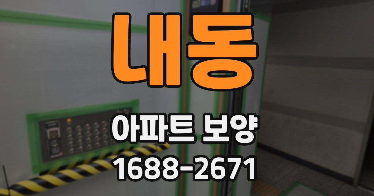 내동 아파트 보양