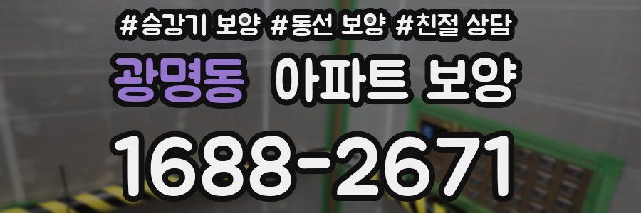 광명동 아파트 보양