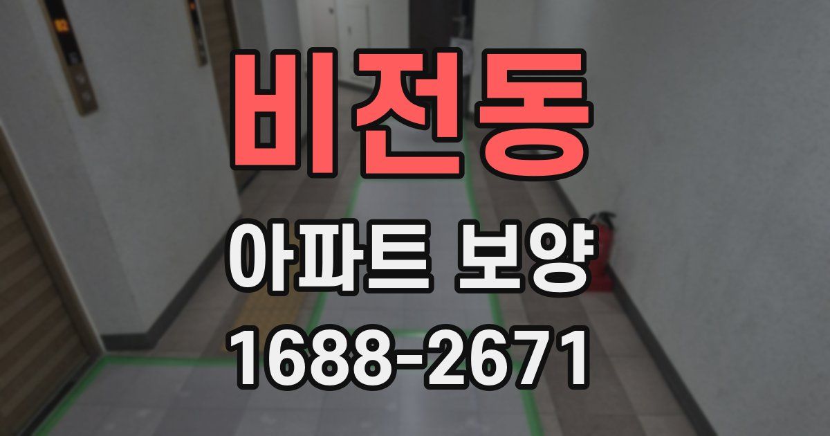 비전동 아파트 보양