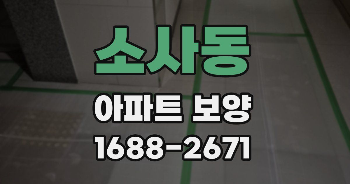 소사동 아파트 보양