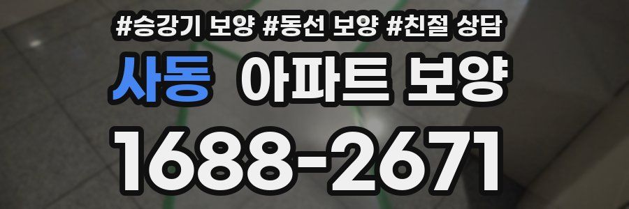 사동 아파트 보양