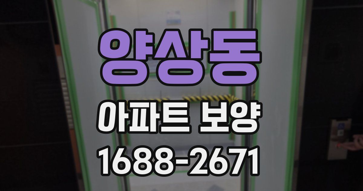 양상동 아파트 보양
