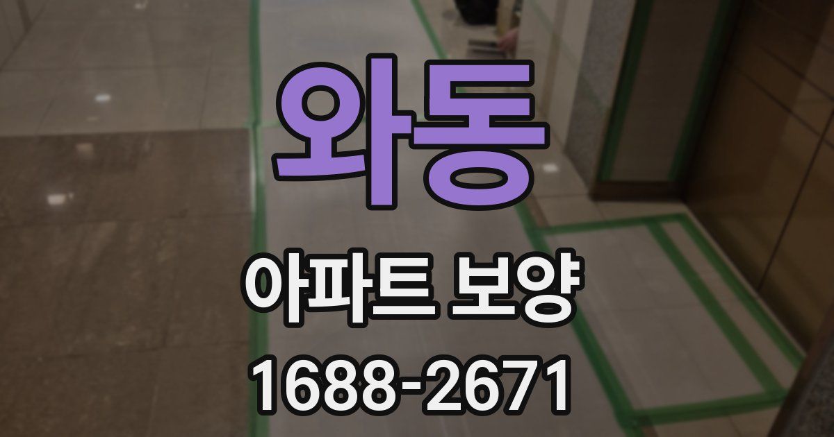 와동 아파트 보양