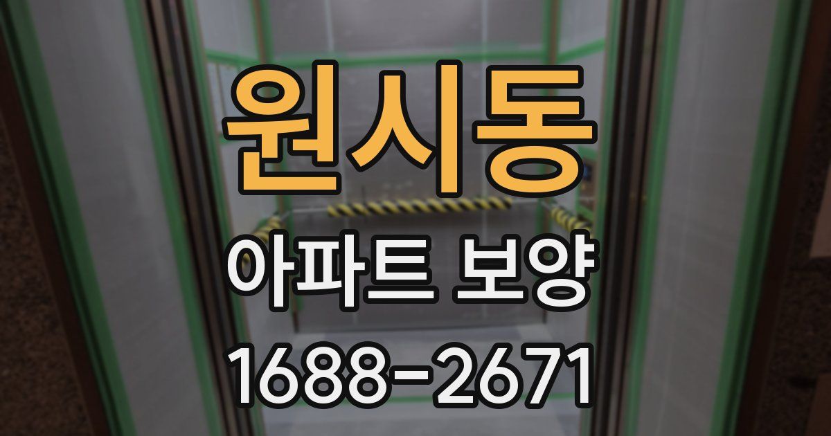 원시동 아파트 보양