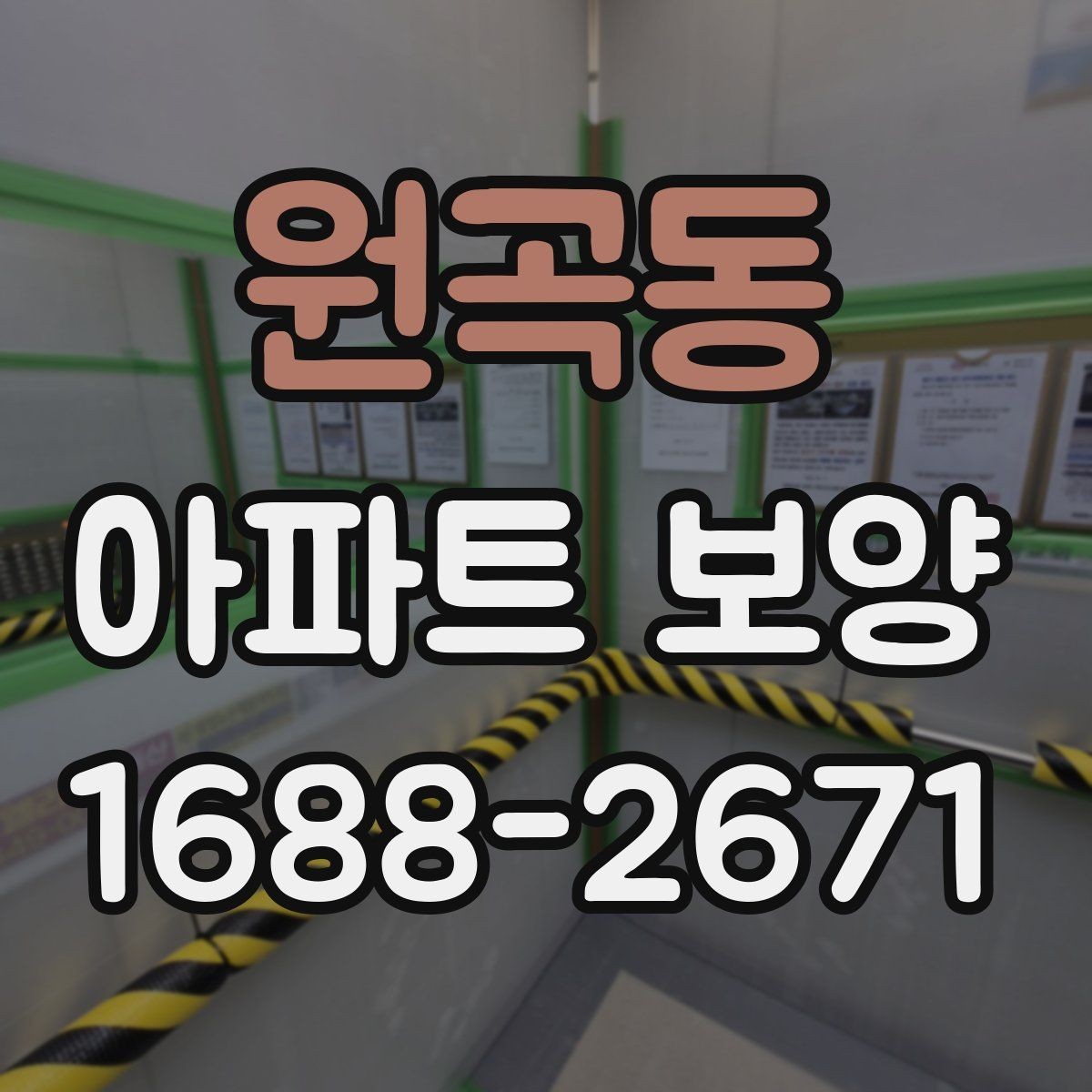 원곡동 아파트 보양 비교 시 자주 보는 항목