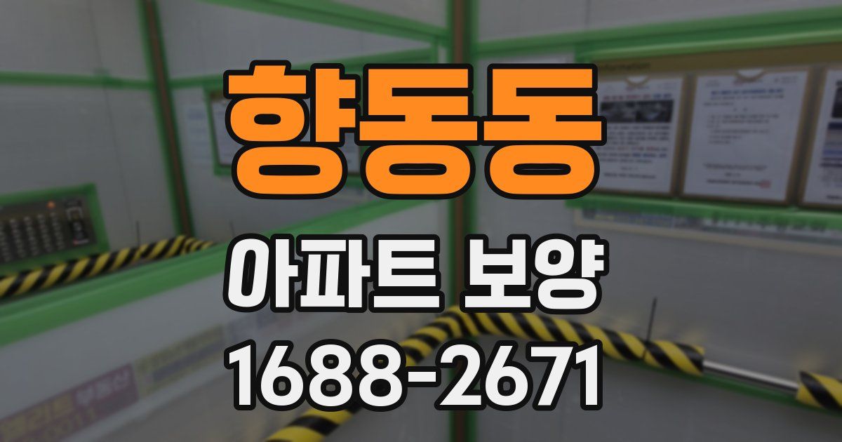 향동동 아파트 보양