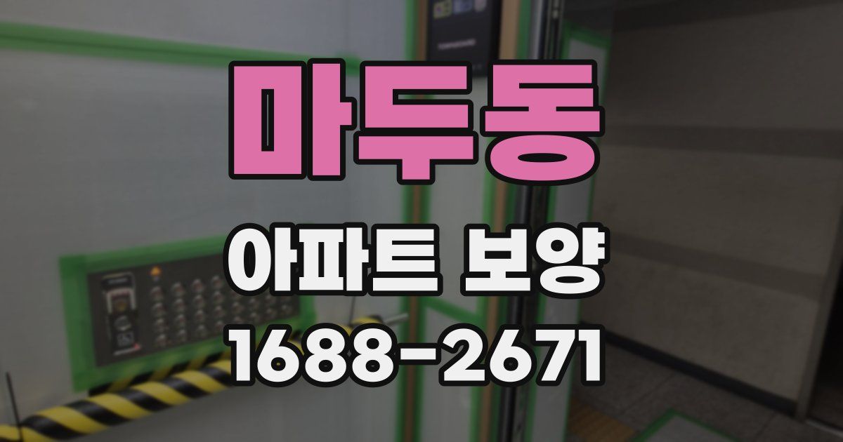 마두동 아파트 보양