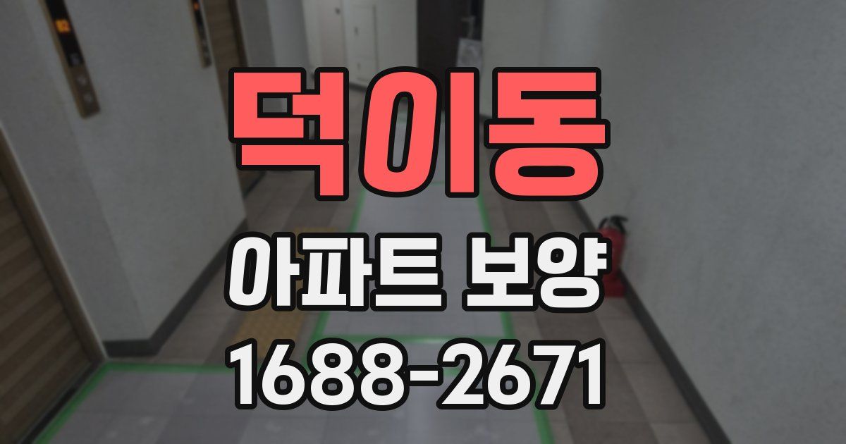 덕이동 아파트 보양