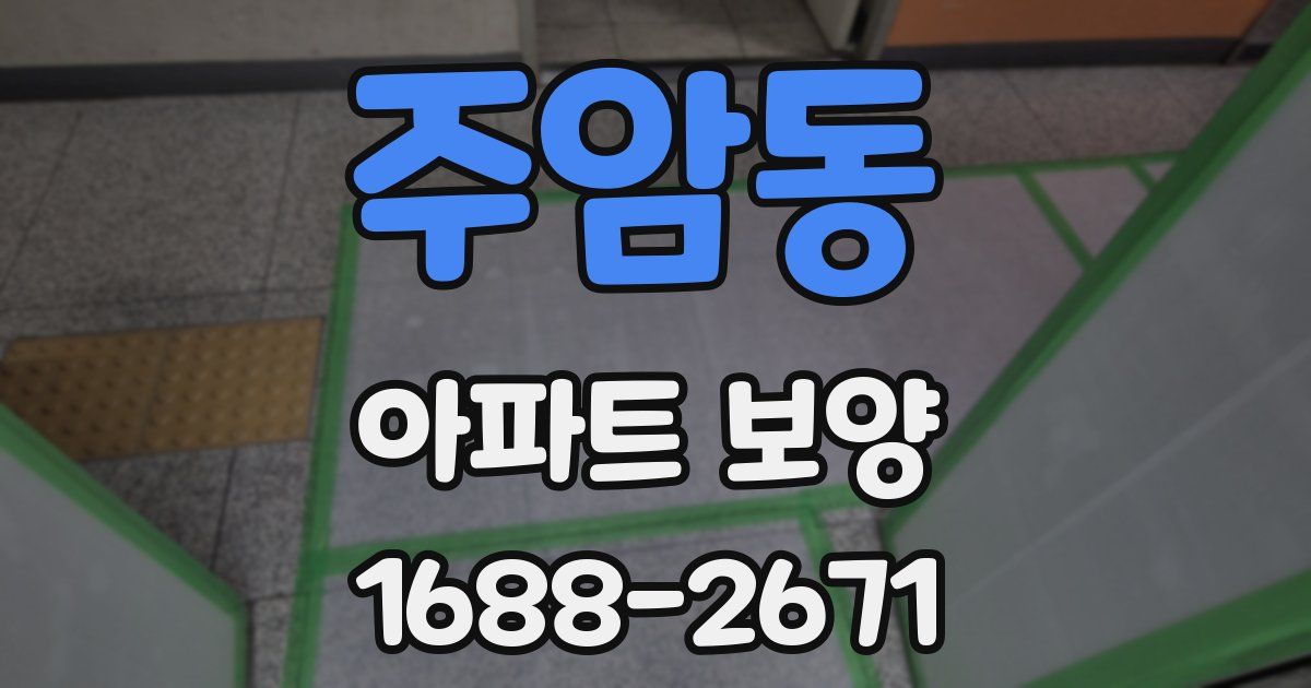 주암동 아파트 보양