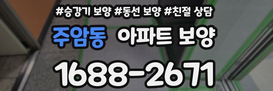 주암동 아파트 보양