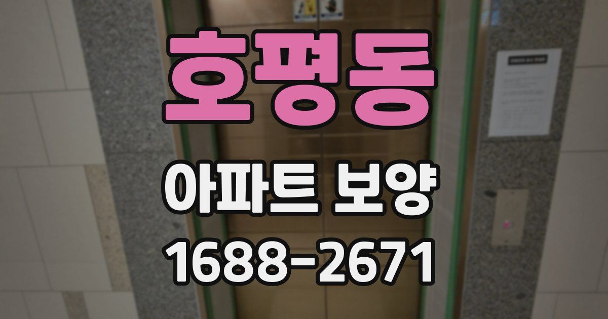 호평동 아파트 보양