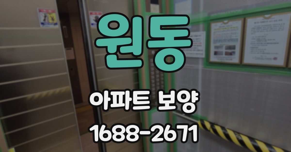 원동 아파트 보양