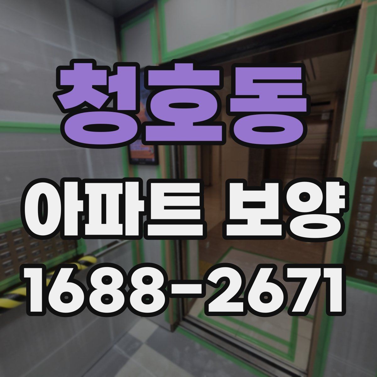 청호동 아파트 보양 공정에서 누락하기 쉬운 부분