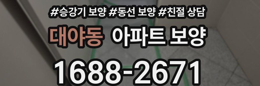 대야동 아파트 보양