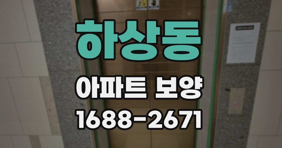 하상동 아파트 보양