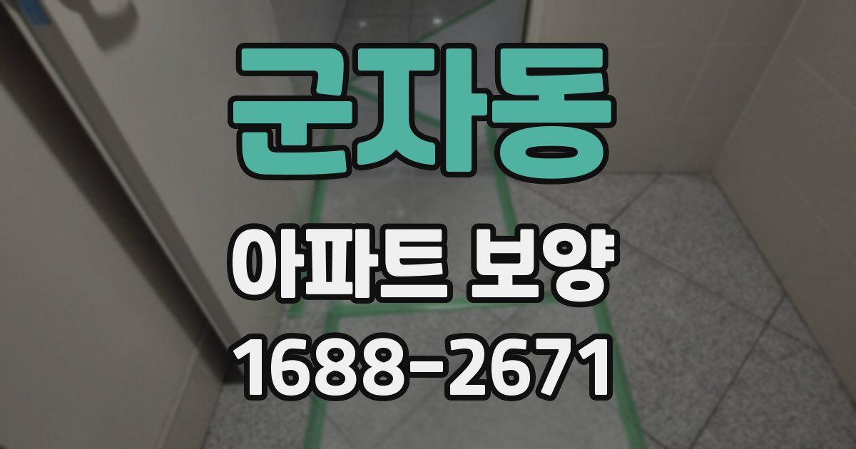 군자동 아파트 보양