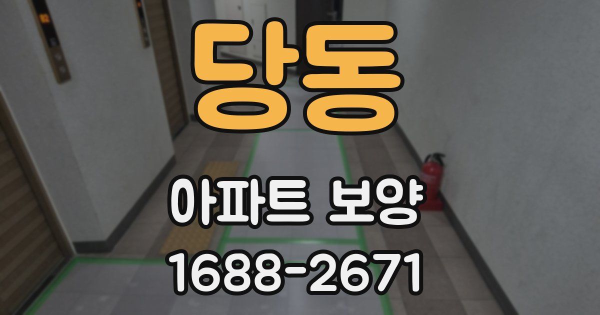 당동 아파트 보양