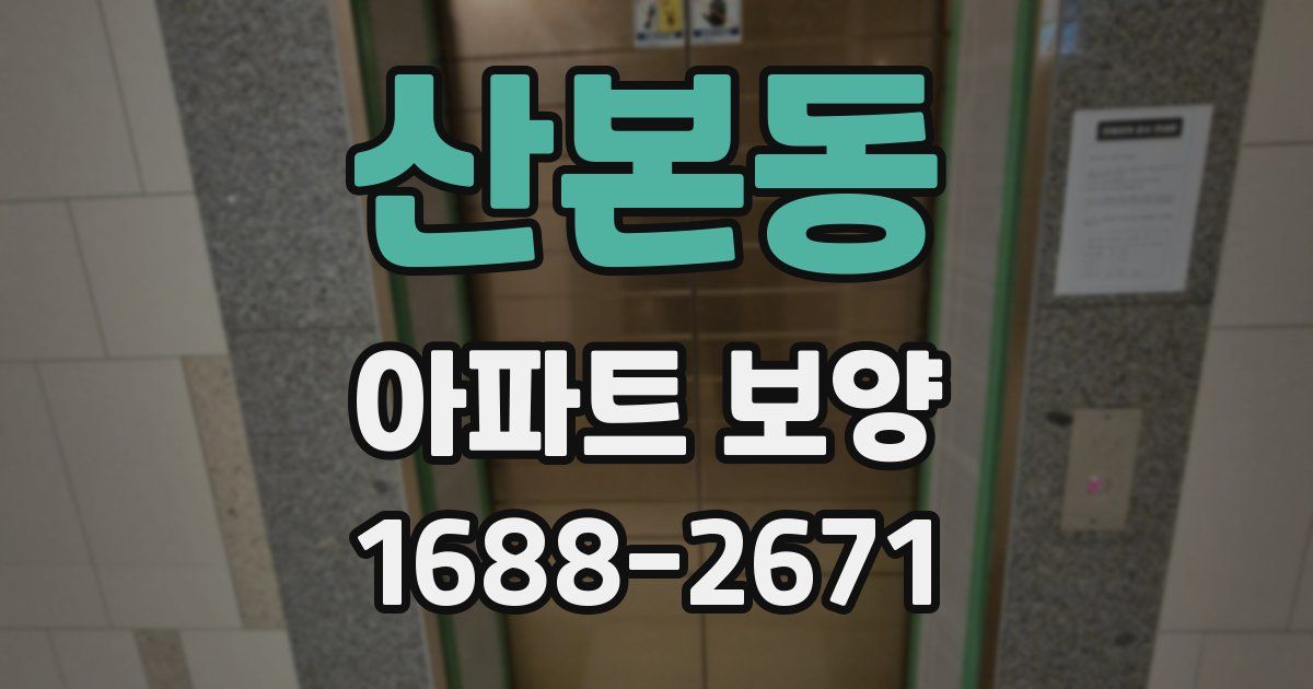 산본동 아파트 보양