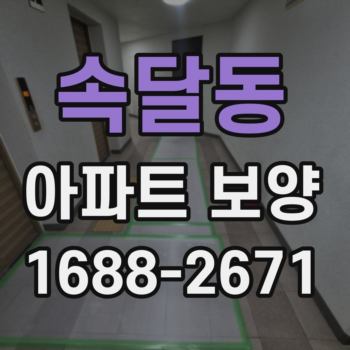 속달동 아파트 보양 시 자재 운반과 보관 방법