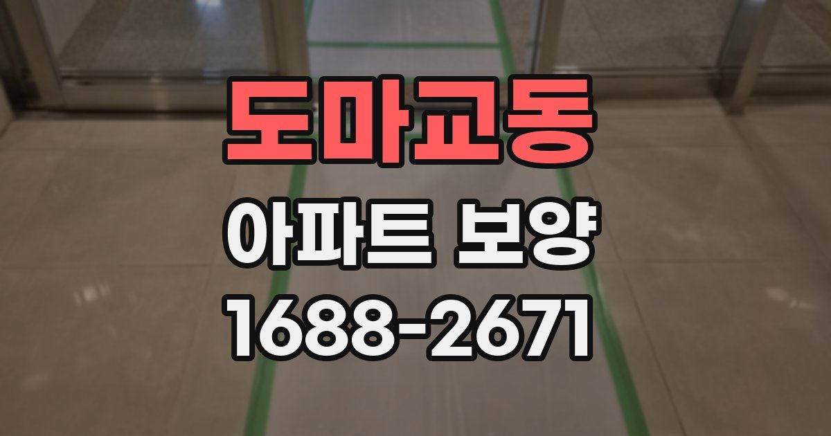 도마교동 아파트 보양